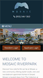 Mobile Screenshot of mosaicatriverpark.com