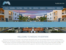 Tablet Screenshot of mosaicatriverpark.com